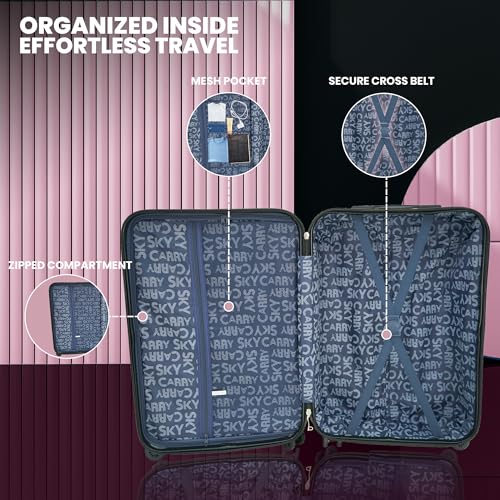 Image of Istanbul Polycarbonate Trolley Bag Set-3 |Lightweight | Hard Shell | Lightweight Hard Shell Luggage, 8 Spinner Wheels, TSA-Type Lock, Dual-Tone Design
