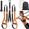 TOBWOLF Adjustable Home Suspension Straps Training Kit, All in One Compact Resistance Trainer Straps & Door Anchors, Suitable