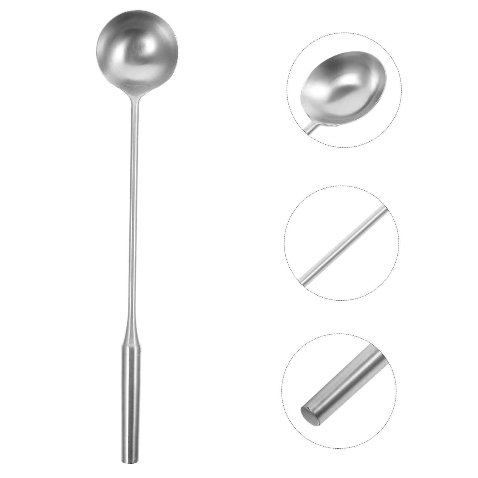 BESPORTBLE Chef Spoon Kitchen Essentials for New Apartment Wok Spatula Wok Ladle Canteen Soup Ladle Long Handle Ladle Soup Spoon Ladle Rice Scoop Metal Accessories Stainless Steel