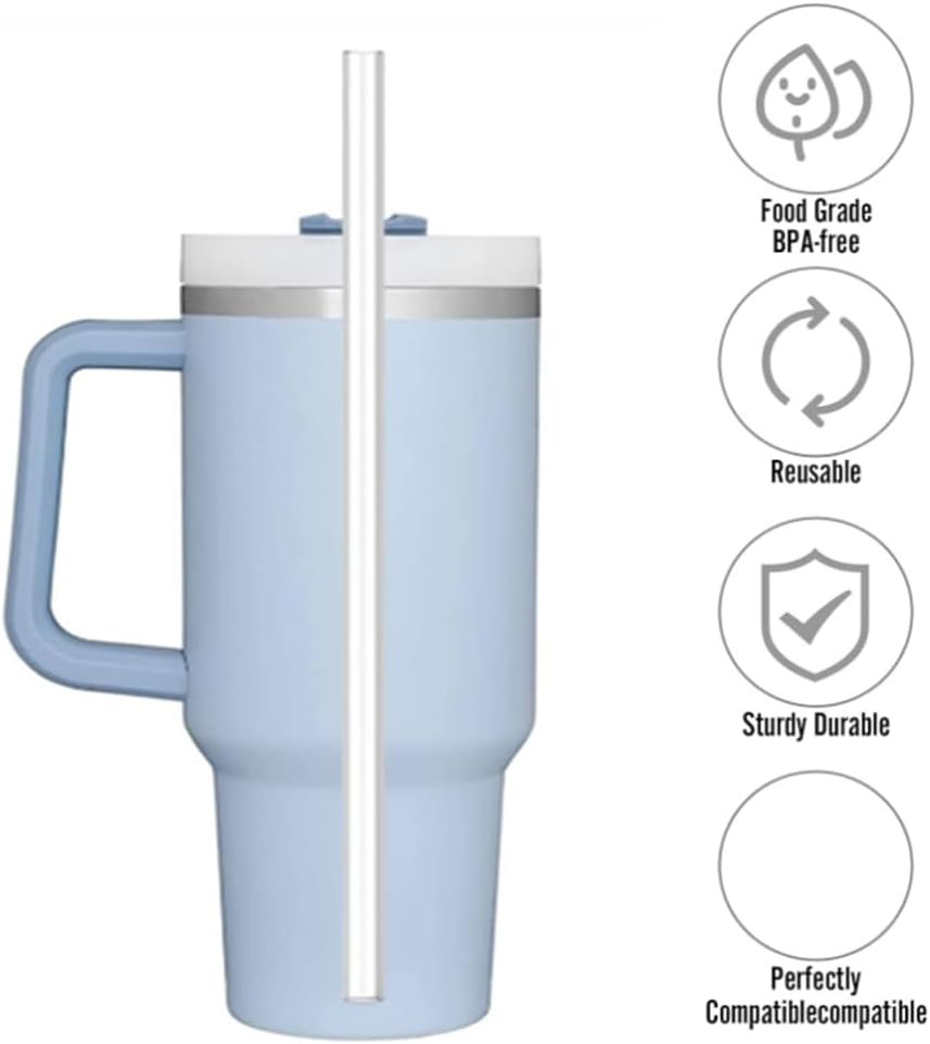 Replacement Straw for Stanley Cup Tumbler, 6 Pack Reusable Straws for Stanley Quencher 40 oz 30oz 20oz Tumbler with Handle, Plastic Straw for Stanley Accessorie - Image 3