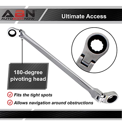 Abn Ratcheting Wrench - 13 And 15Mm Ratchet Tool Double End Flex Head Replacement Tool For Metric Ratcheting Wrench Set #TOP2