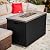 Nestl 43 Inch Fire Pit for Outdoor - 50,000 BTU Outdoor Propane Fire Pit Table with Lid, Rain Cover & Lava Rocks - Patio Fire Pit Table with Tempered Glass for Backyard Gatherings - Black