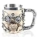Gothic 3D Crâne Tasse, en Résine Boire Tasse de Thé Chope Mug pour Maison/Bureau/Partie/Halloween Tasse à Café en Acier Inoxydable Résine de voyage Thé Vin Chopes à Bière