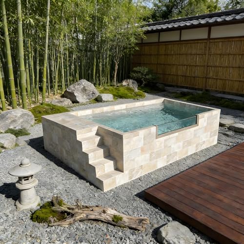 Piscina sobre el suelo al aire libre, patio, jardín, contenedor de agua, construcción resistente, interior espacioso para familiares, adultos, niños, verano, ocio, tiempo de juego y relajación