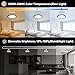 AmazeFan 12Inch LED Flush Mount Ceiling Light with Remote Control, Dimmable Night Light 1800K 3000K/4000K/6500K 24W 2400lm Low Profile Ceiling Lamp for Bedroom LivingRoom Kitchen Hallway-Black