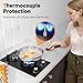 Gas Stove 2 Burner, Propane Cooktop 12 Inch, Built-in Gas Cooktop Black Tempered Glass Stove Top with Thermocouple Protection, LPG/NG Dual Fuel Hob for Apartment, Kitchen, RV