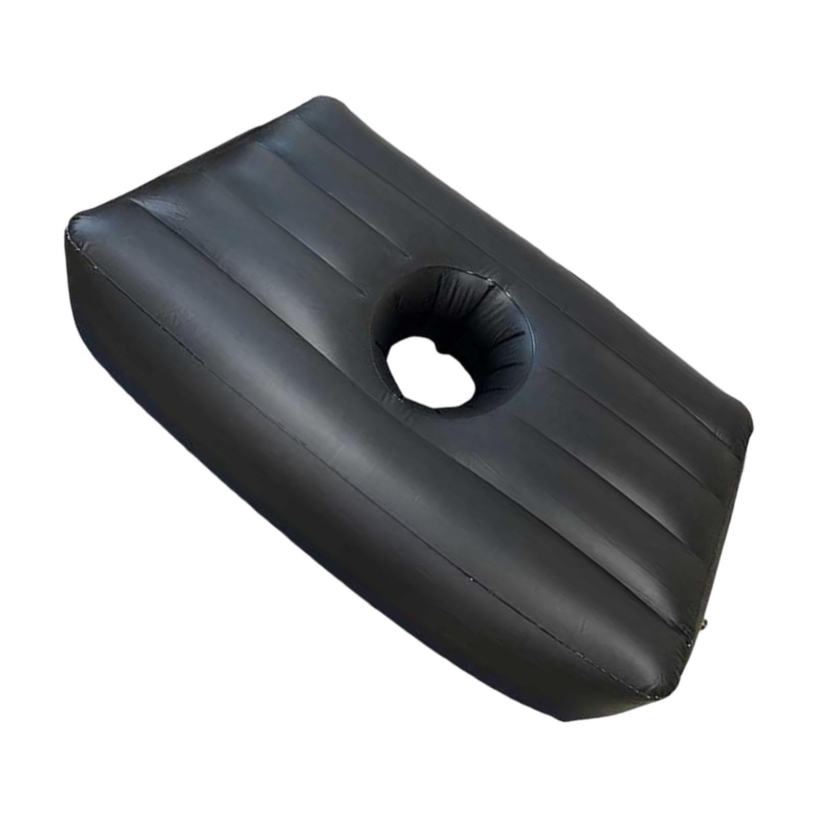 Oshhni Colchón para Embarazo, Cama de Recuperación para Levantamiento de Glúteos con Orificio para Dormir, Almohada Inflable Multiusos para Embarazo, Dormito, negro
