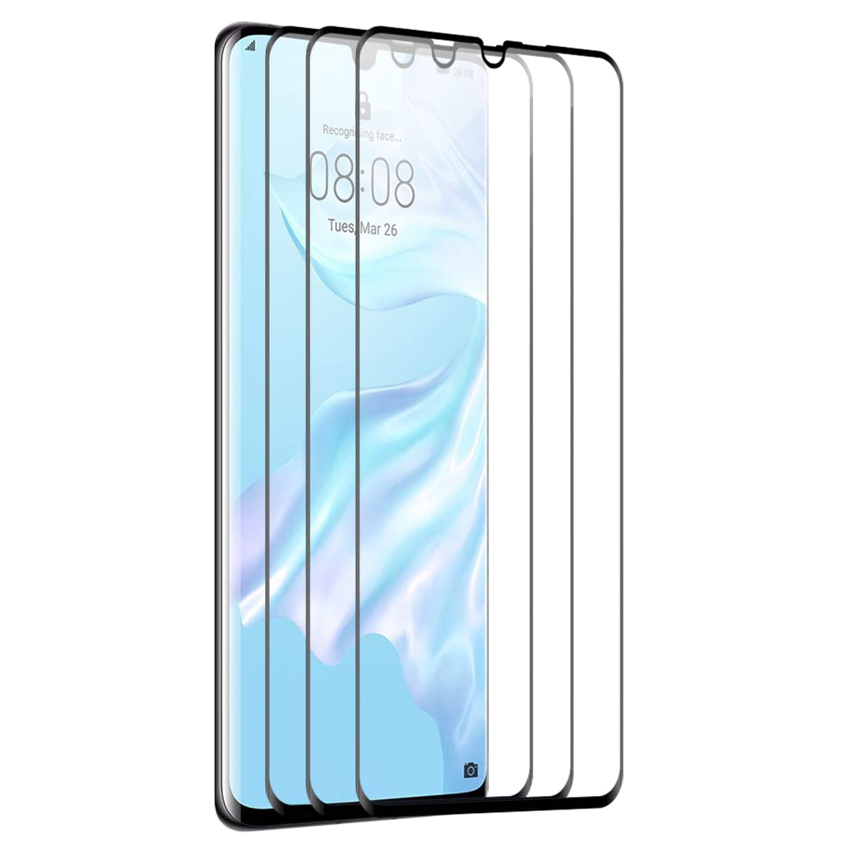 Replacement for P30 Pro Screen Protector, (3 Pack) 3D Curved Full Coverage Ultra-Thin Bubble-Free 9H Hardness Tempered Glass Protective Film for P30 Pro 6.5 inch