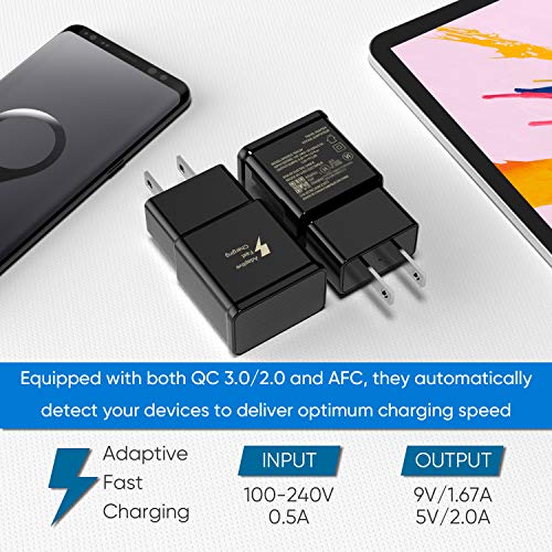 Alimu Adaptive Fast Charging Usb Wall Charger Adapter Compatible Samsung Galaxy S21 S20 S10 S6 S7 S8 S9 / Edge/Plus/Active thumb #5