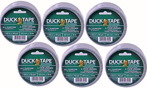 Duck Tape Brand Duct Tape, All Purpose Strength, 1.88 IN x 10 YD, (Pack of 6)
