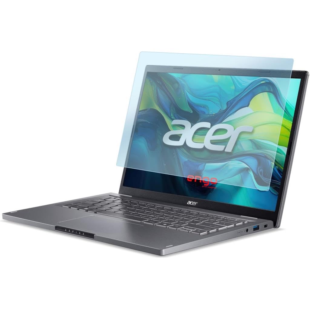 Engo Acer Aspire 14 Ai 14 İnç İle Uyumlu Ekran Koruyucu Notebook, 9h Temperli Kırılmaz Esnek Nano Cam, Çizilmeye Ve Darbeye Dayanıklı Laptop Koruma, Hd Şeffaf
