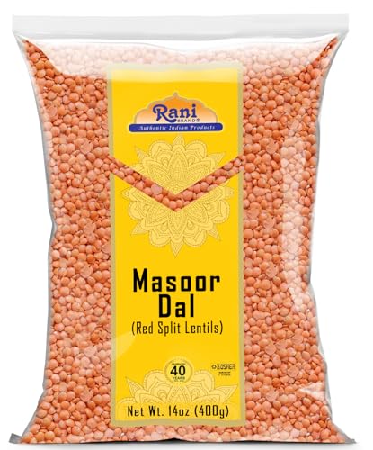 Image of Rani Masoor Dal (Indian Red Lentils) Split Gram 14oz (400g) ~ All Natural | Gluten Friendly | NON-GMO | Kosher | Vegan | Indian Origin