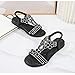 Fusecottc Women's large-size fashionable Bohemian style sandals - comfortable for daily wear, suitable for summer outdoor activities (black,14)