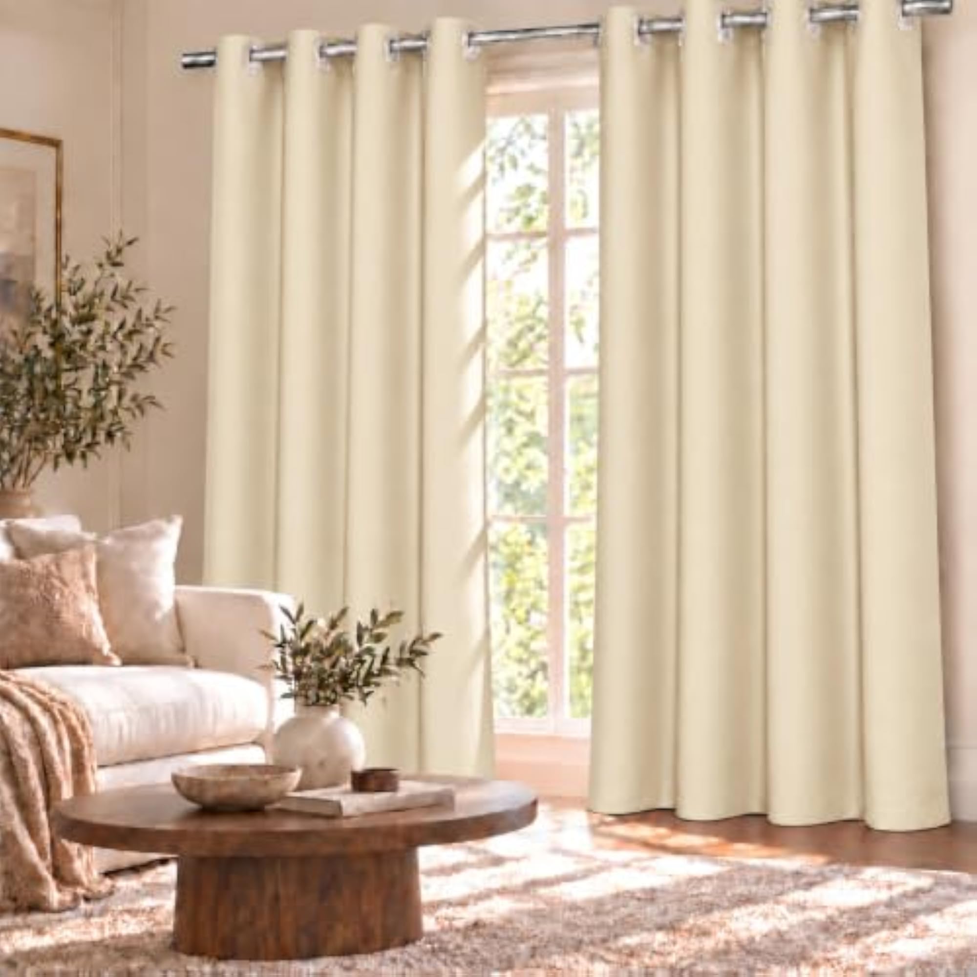 Plain Design Blackout Long Door Curtains, Elegant Home Decor