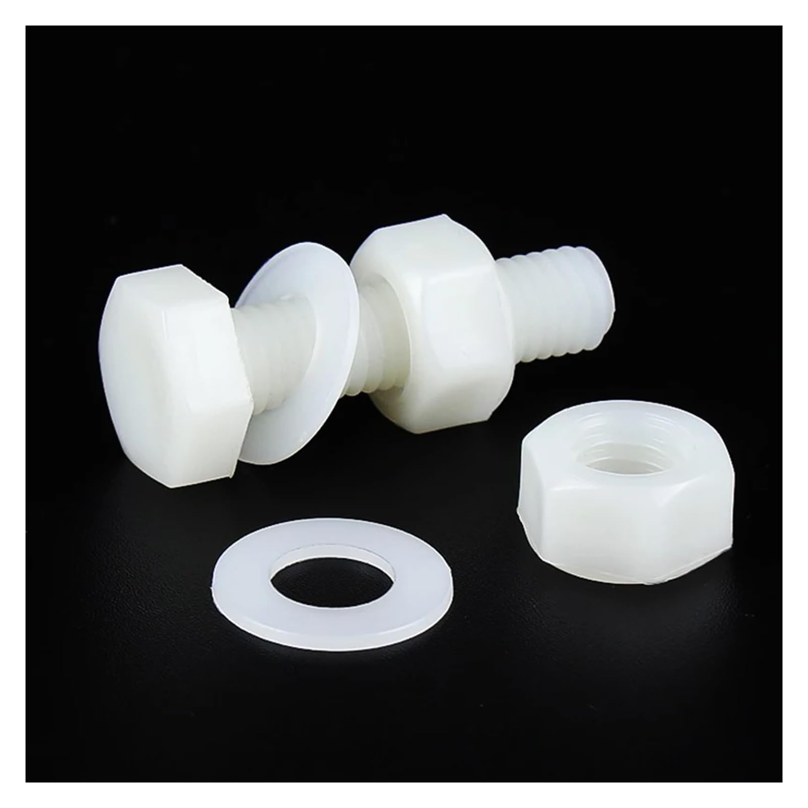 Dadi esagonali M4, Viti metriche in Nylon a Testa Esagonale, Dadi, rondelle, Set da M3 a M8, Confezione da 100 Set(100 Set,M5x25)