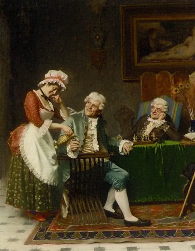 HCOTZHPY Classic Painting Canvas Artwork Pictures Print on Canvas the Servant by Pio Pedersoli Poster Artworks for Hallway Decor 60x90cm