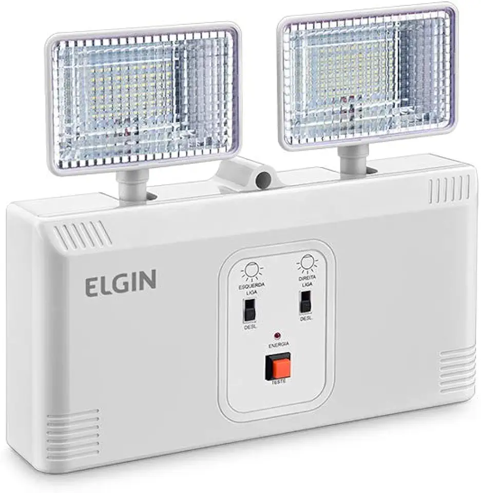 Luminária De Emergência 16w 6500k Tipo Bloco Bateria até 6 horas Luz Branca Fria