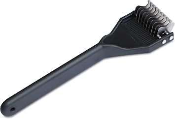 Mars Coat King Dematting Undercoat Grooming Rake Stripper Tool for Dogs and Cats, Stainless Steel with Plastic Handle, Made in Germany, 10-Blade Medium