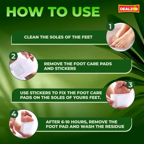 Image of Detox Foot Pads Set of 2 | Natural Bamboo Vinegar Foot Patches | Overnight Foot Care | Refreshing Foot Pads for Men & Women | 20 Pads (10 Pairs) | Natural Bamboo Vinegar Foot Patches, Overnight Foot Care, Refreshing Foot Pads for Men & Women
