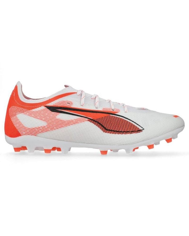 PUMA Unisex Ultra 5 PRO Multi-Ground Football Boots, PUMA White-PUMA Black-Glowing Red, 11.5 UK
