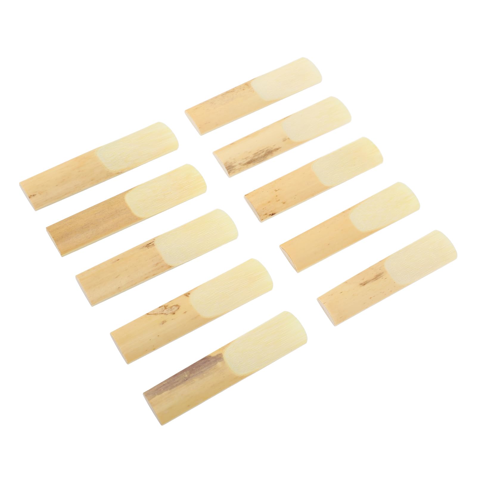 Saxophone Reeds, Hand Harvested Bb Key Stable Sax Reeds Set 10Pcs Consistent Size for Replacement (Strength 3.0)