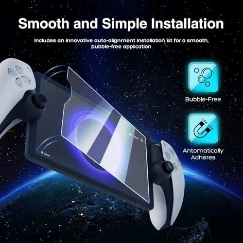 Image of New World 2 Pack TEMPERED GLASS Screen Protector for PlayStation Portal,8 inch, Anti-Scratch, 9H Hardness, Ultra HD, Anti-Fingerprint, Bubble-Free, Tempered Glass for for PS5 Portal Handheld Console