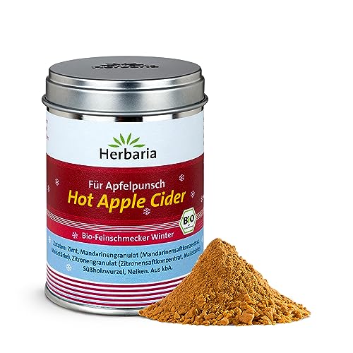 Herbaria Hot Apple Cider bio 100g M-Dose - fertige Bio-Gewürzmischung für Apfelpunsch, Apfelwein und herrliche Winter-Cocktails - in nachhaltiger Aromaschutz-Dose