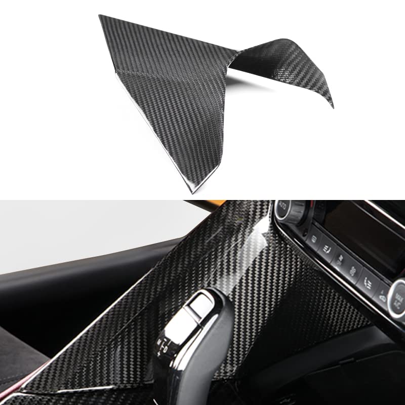 Carbon Fiber Center Console Armrest Cover Central Gear Shift Side Trim Panel Sticker for Supra GR A90 MK5 Dashboard Cover Interior Accessories Gloss (Automatic Left Hand Drive)