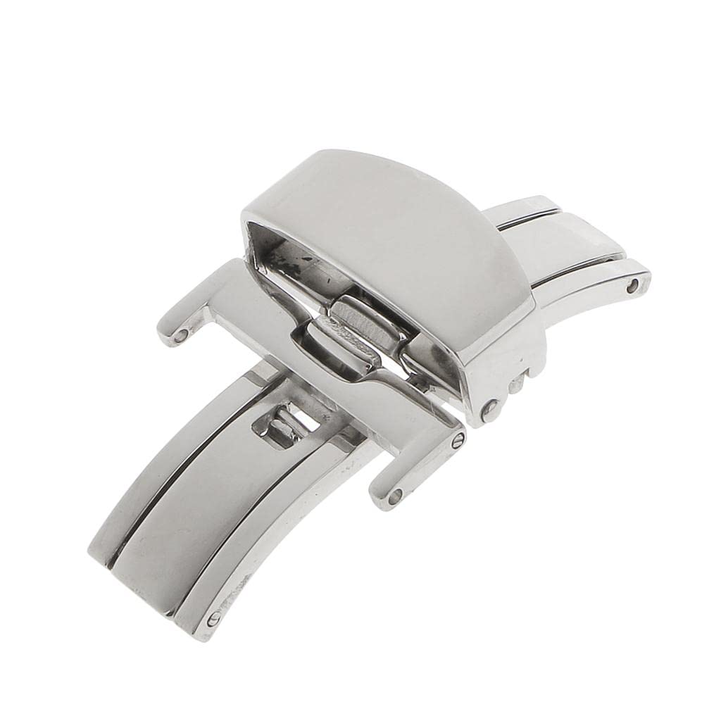UJEAVETTE® Stainless Steel Butterfly Clasp Watch Buckle Push Belt Strap Clasp 18 mm (B0CSCXLVV6) Amazon Price History, Amazon Price Tracker