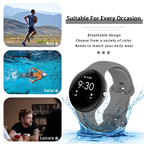 Image of Band Compatible with Google Pixel Watch Soft Silicone Sport Watch Bands Replacement Watch Strap Bracelet for Google Pixel Watch Smartwatch Accessories