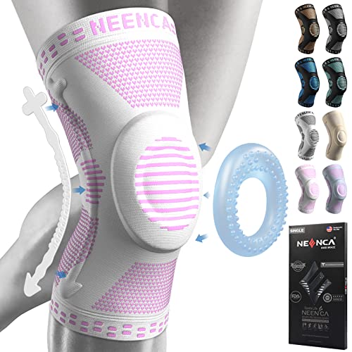 Image of NEENCA Professional Knee Brace for Women, Compression Knee Sleeve with Patella Gel Pad & Side Stabilizers, Knee Support Bandage for Pain Relief, Running, Workout, Arthritis, ACL, Joint Injury Recovery