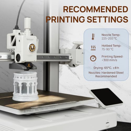 Image of TINMORRY PETG Filament 1.75mm, PETG 3D Printer Filament, Compatible with Bambu FDM 3D Printer, 1 KG 1 Spool, Marble White