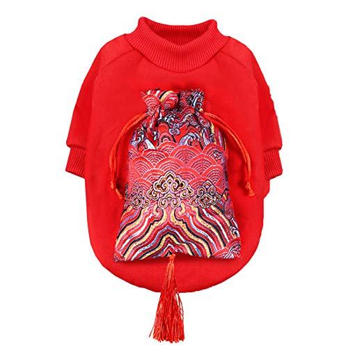 vwlvrsco Dog Clothes Sweater Apparel & Accessories Small Dogs for Large Girl Sweaters Jackets Medium XXS Coat Winter Rain Jacket Boy Cartoon Warm Christmas Tassel Random Color S