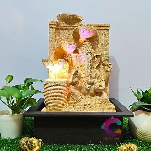 Image of Decorative Water Fountain for Home Decor, Office, Indoor & Outdoor, Garden, Puja Room, Vaastu, Reception, Spa, Gifting. (C-011)