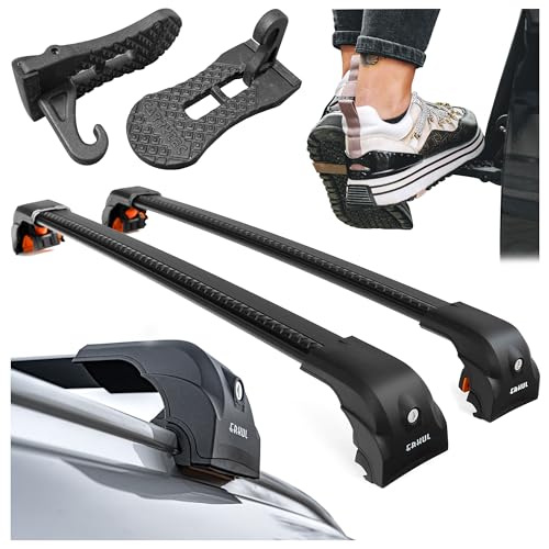 CHROMEMASTER Barre Portatutto Tetto e Gradino per Portiera Auto Compatibili con Opel Mokka X 2016-2019; Portapacchi da Tetto per Box, Portabici, Scala | Ideale per Viaggi, Vacanze, Uso Quotidiano