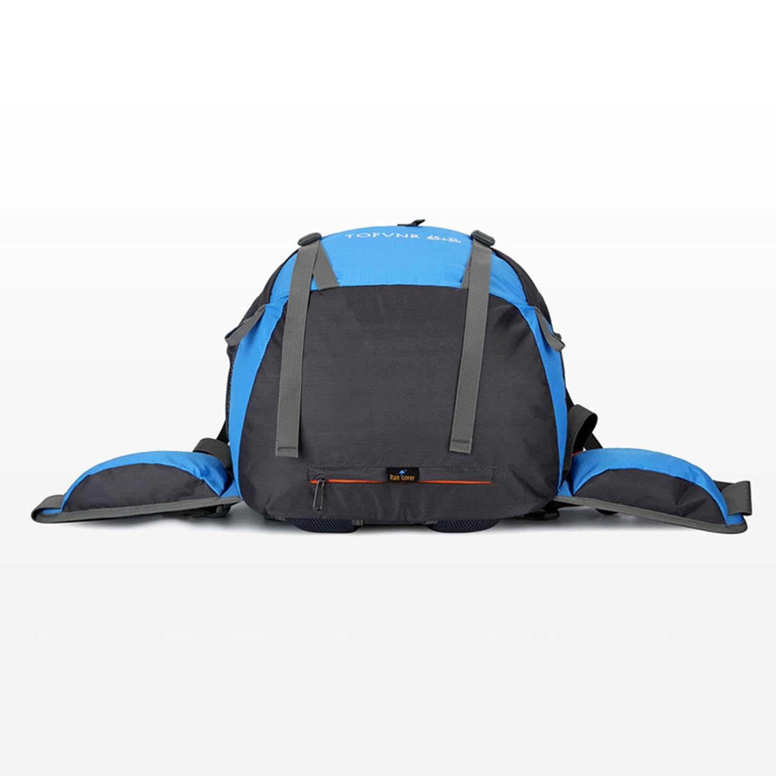 SNAPPSY Hiking Backpack Portable Waterproof for Mountaineering Outdoor for Men Women Blue-image-46