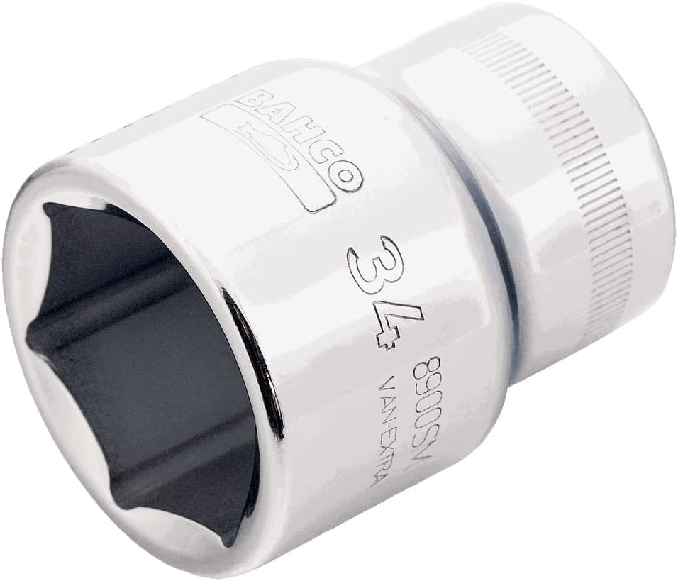 Bahco 8900SM-22 IR8900SM-22 Standard Length Socket, Silver, 3/4-Inch Hex 22 mm