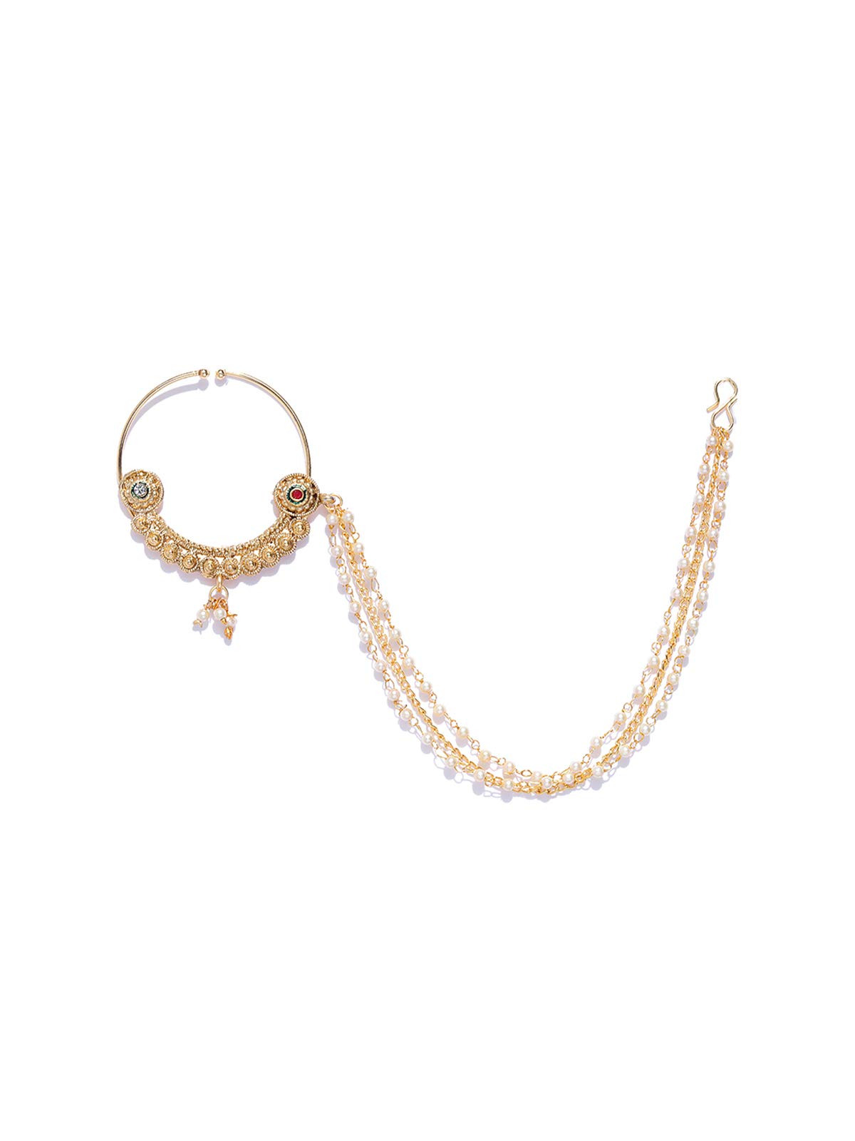 ZAVERI PEARLSAccessory for Women (Golden) (ZPFK8227)