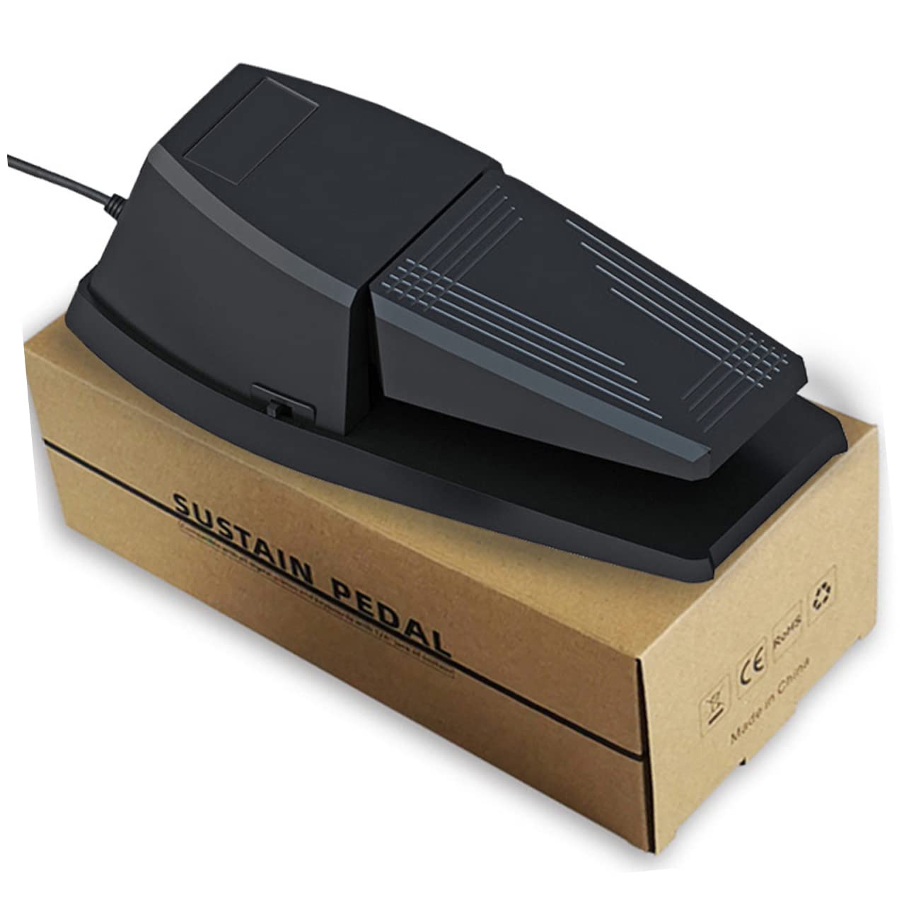 HEMOTON Pedale Sustain per Pianoforte Digitale in Gomma e Abs Resistente All'usura, Portatile e Pratico, per Tastiere e Strumenti Musicali