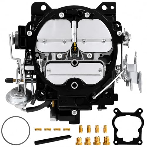 LIRIUDA Rochester Quadrajet Carburetor 4 Barrel Black Anti-Corrosion for Chevy SBC BBC 327 350 427 454 V8 1966-1973 Trucks & Classic GM Cars Replace 1901R 4MV 750CFM Manual Divorced Choke