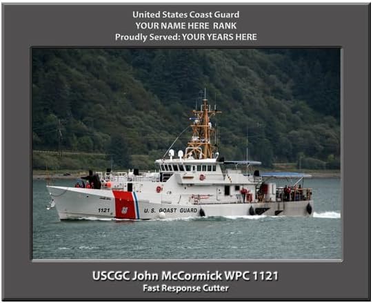 USCGC John McCormick WPC 1121 Personalized Canvas Print, Coast Guard Photo, 11x14 Inch, Personalized Name and Rank, Made in USA