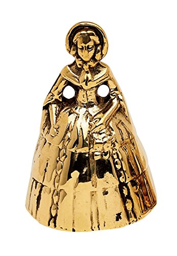 Cloche sonnette de table en laiton brillant dames damina '700