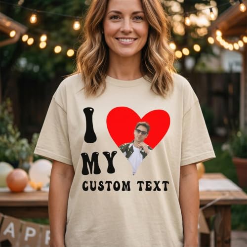 Image of Anniversary Matching Shirts, for Couple, Heart Design T-Shirt Set, Wedding Present, Honeymoon Outfit