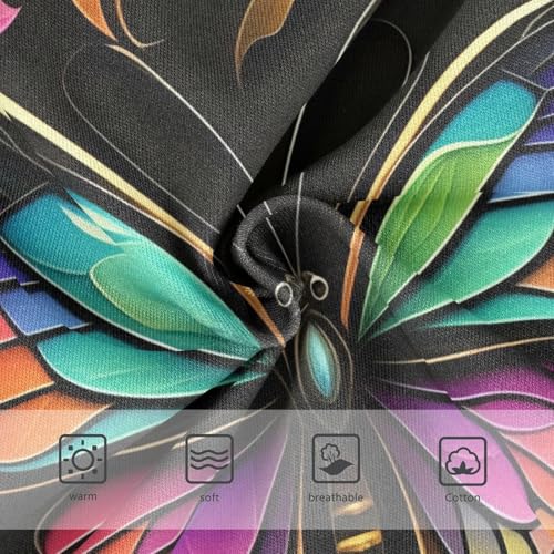 Abstract Colorful Butterflies Black Toddler Underwear Floral 2t Cotton Panties Little Girl Stylish Briefs Undies Kids3