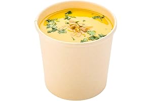 Restaurantware Bio Tek Microwavable Soup Paper Cups With Vented Lids
