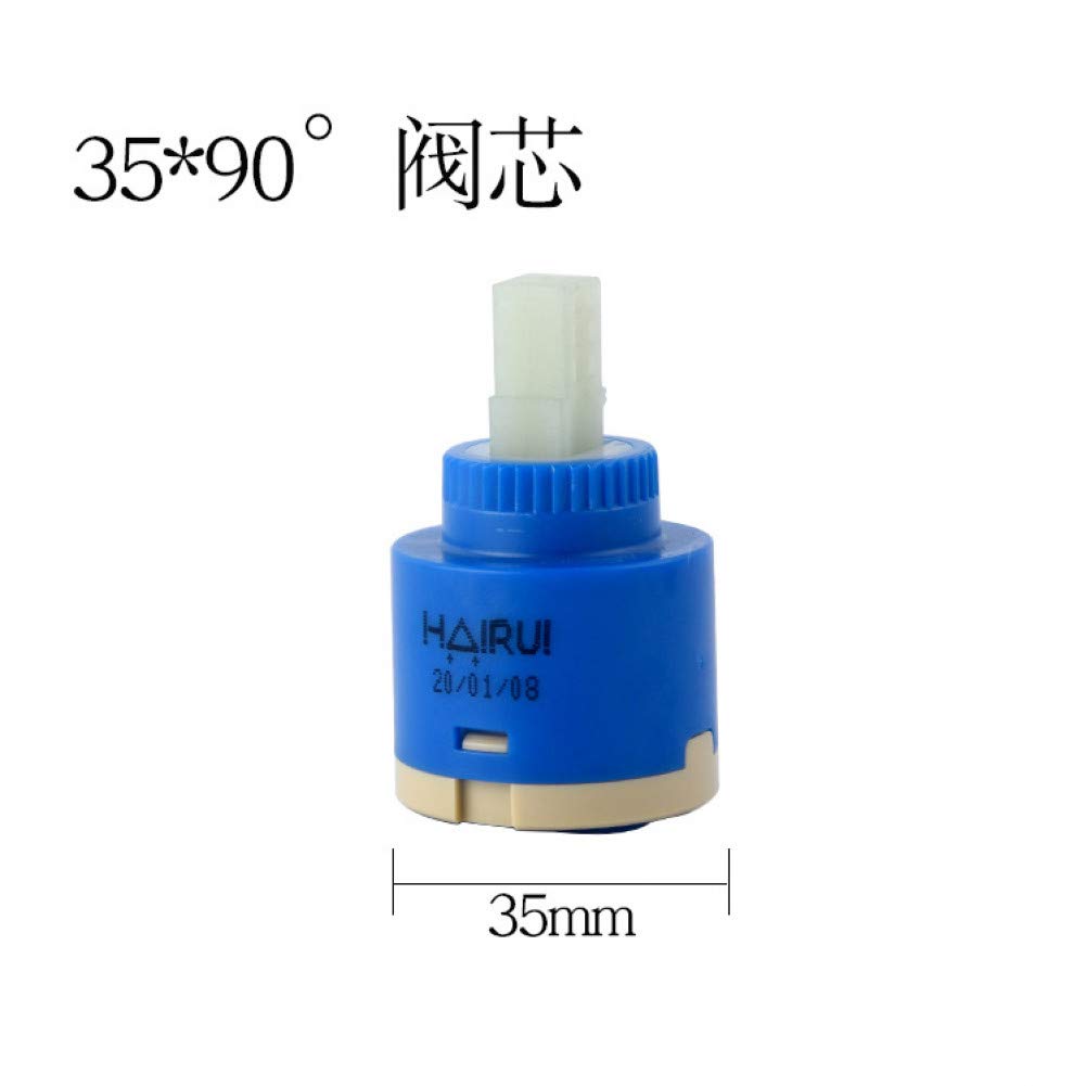 YHSGY Núcleo de válvula de cerámica de una sola manija grifo de agua caliente y fría Válvula núcleo mezclador grifo de cerámica accesorios 90°180° Interruptor (35 mm)