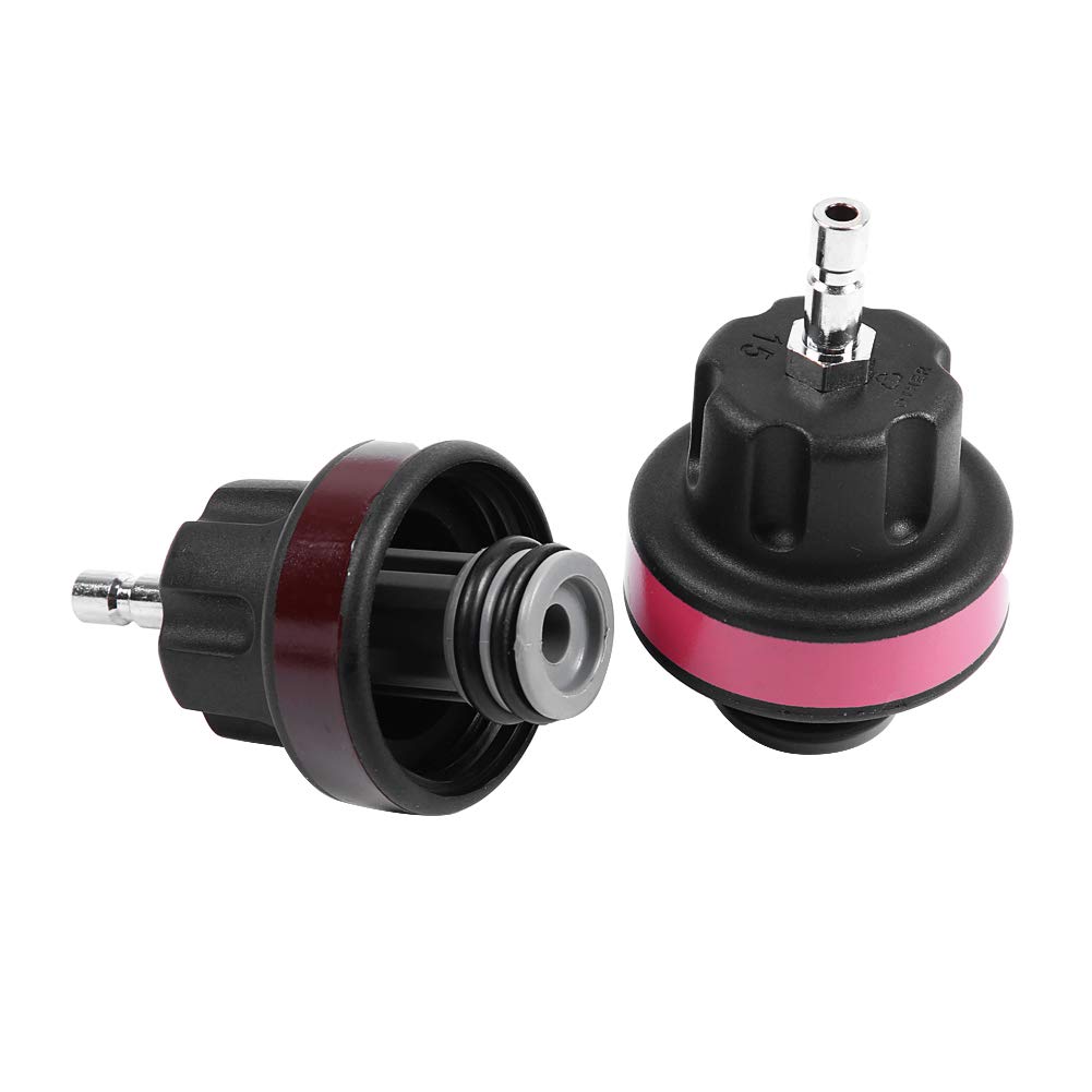 Qiilu Universal Equipo de de Enfriamiento del Detector de Presión del Radiador 18pcs con manómetro + termómetro + Adaptador de radiador