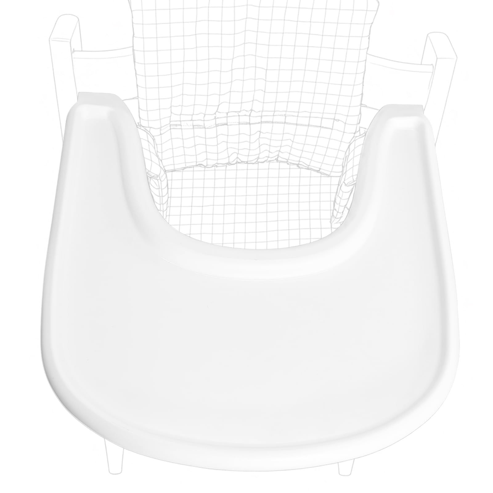 Hochstuhl Essplatte kompatibel mit Stokke Tripp Trapp Stühle, matt schwarz - Hochstuhl Tisch nicht geeignet für Saugtaschen, frei von Bisphenol A. (matt weiß)