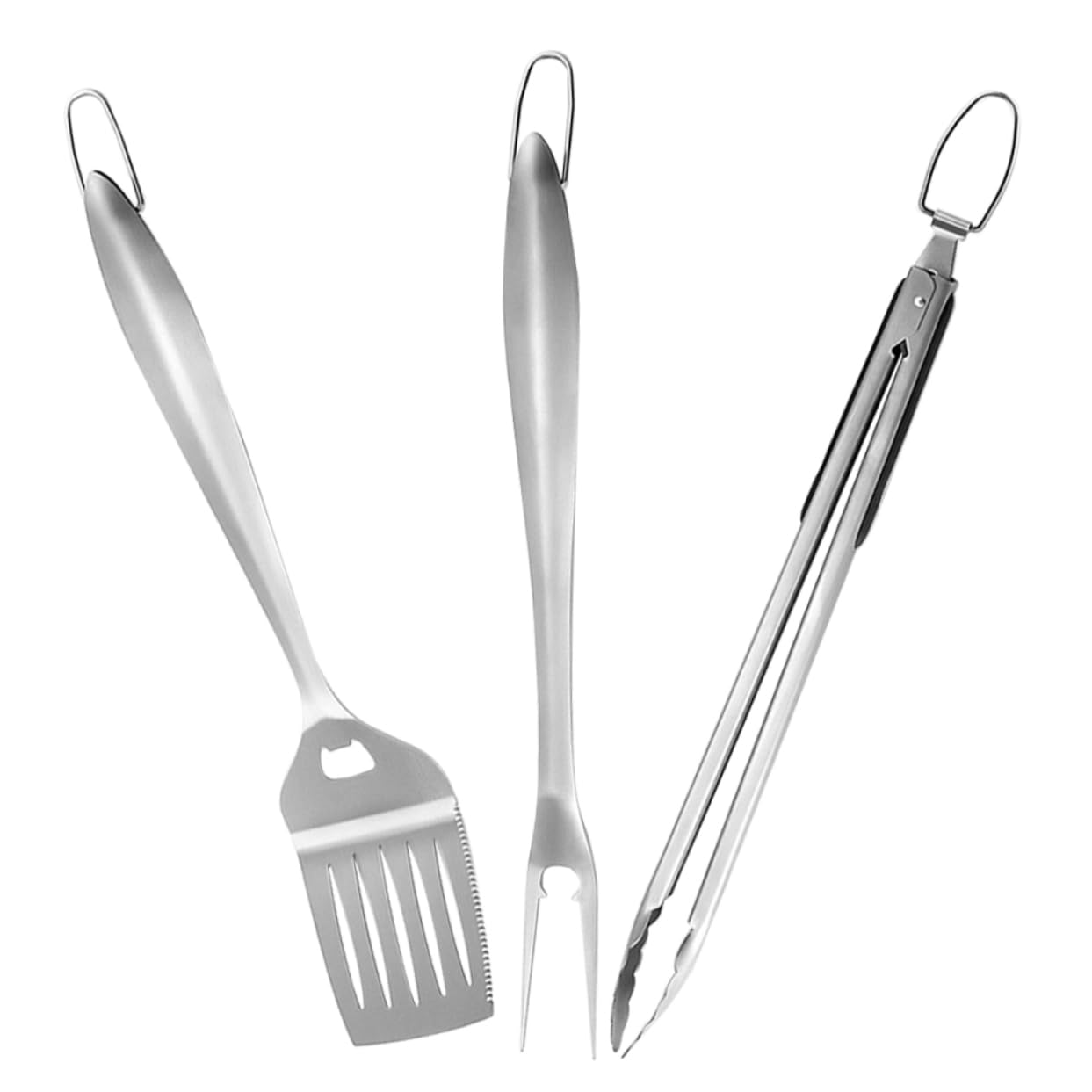 iplusmile Kit Herramientas Parrilla Pinzas Multifuncionales Alimentos Acero Inoxidable Utensilios Barbacoa Pala Duradera