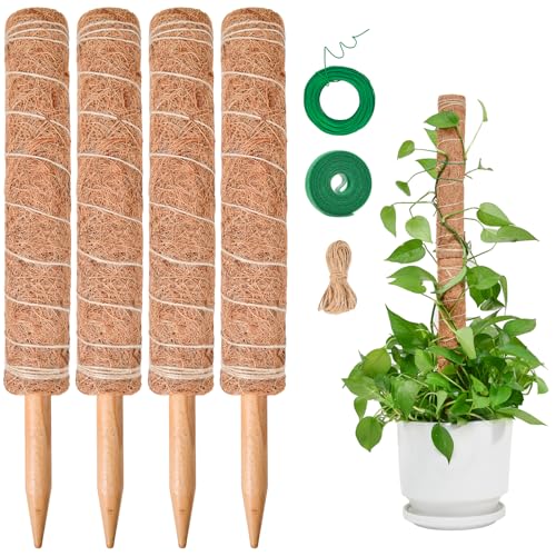 4 Stück 40CM Moosstab Monstera, SproutMaven Verlängerba Monstera Rankhilfe für Pflanzen, Kokos Pflanzenstab Monstera Moss Pole für Garten Kletterpflanzen Zimmerpflanzen 4 Stück 40CM Moosstab Monstera, SproutMaven Verlängerba Monstera Rankhilfe für Pflanzen, Kokos Pflanzenstab Monstera Moss Pole für Garten Kletterpflanzen Zimmerpflanzen